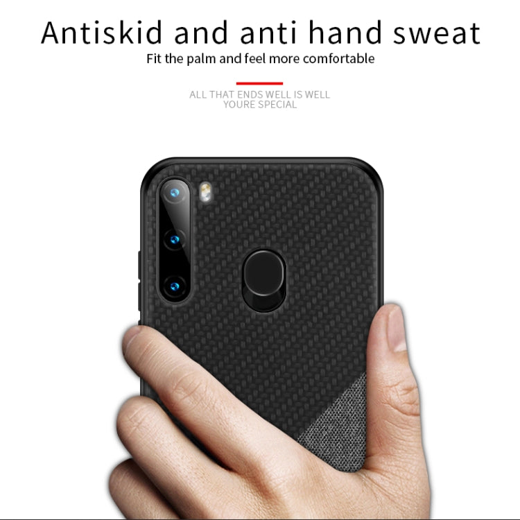 For Galaxy A21 PINWUYO Rong Series  Shockproof PC + TPU+ Chemical Fiber Cloth Protective Cover(Red) - Galaxy Phone Cases by PINWUYO | Online Shopping UK | buy2fix