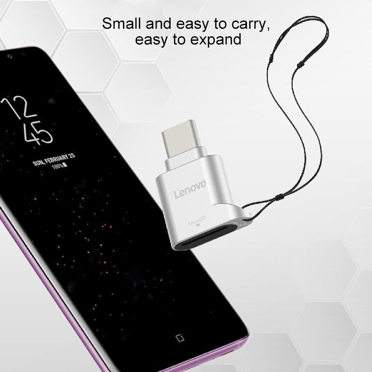 Lenovo D201 USB-C / Type-C To TF Card Reader - Card Reader by Lenovo | Online Shopping UK | buy2fix