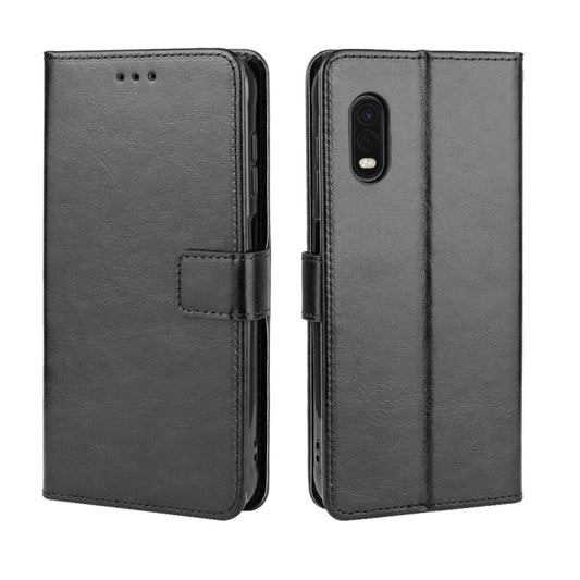 For Galaxy Xcover Pro Retro Crazy Horse Texture Horizontal Flip Leather Case with Holder & Card Slots & Photo Frame(Black) - Galaxy Phone Cases by buy2fix | Online Shopping UK | buy2fix