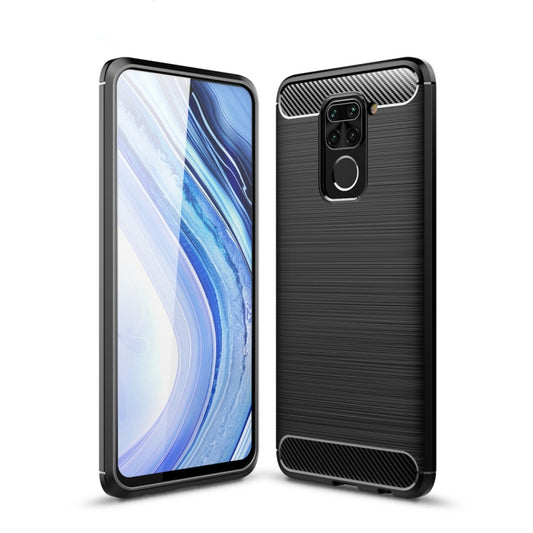 For Xiaomi Redmi Note 9 Brushed Texture Carbon Fiber TPU Case(Black) - Xiaomi Cases by buy2fix | Online Shopping UK | buy2fix