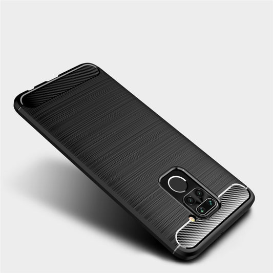 For Xiaomi Redmi Note 9 Brushed Texture Carbon Fiber TPU Case(Black) - Xiaomi Cases by buy2fix | Online Shopping UK | buy2fix