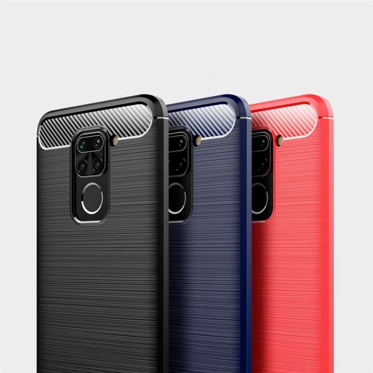For Xiaomi Redmi Note 9 Brushed Texture Carbon Fiber TPU Case(Black) - Xiaomi Cases by buy2fix | Online Shopping UK | buy2fix