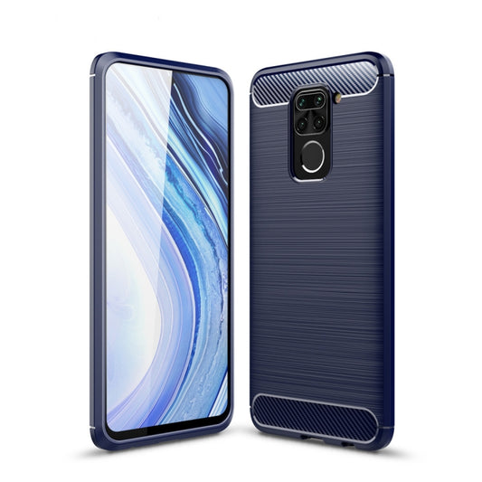 For Xiaomi Redmi Note 9 Brushed Texture Carbon Fiber TPU Case(Navy Blue) - Xiaomi Cases by buy2fix | Online Shopping UK | buy2fix