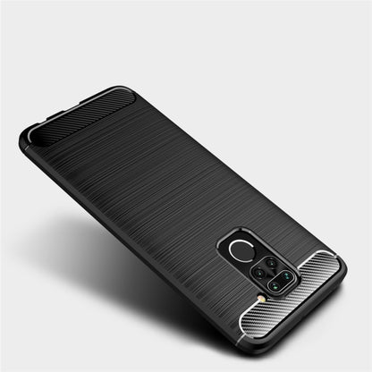 For Xiaomi Redmi Note 9 Brushed Texture Carbon Fiber TPU Case(Red) - Xiaomi Cases by buy2fix | Online Shopping UK | buy2fix