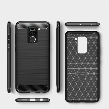 For Xiaomi Redmi Note 9 Brushed Texture Carbon Fiber TPU Case(Red) - Xiaomi Cases by buy2fix | Online Shopping UK | buy2fix