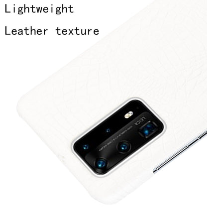 For Huawei P40 Pro+ / P40 Pro Plus Shockproof Crocodile Texture PC + PU Case(White) - Huawei Cases by buy2fix | Online Shopping UK | buy2fix
