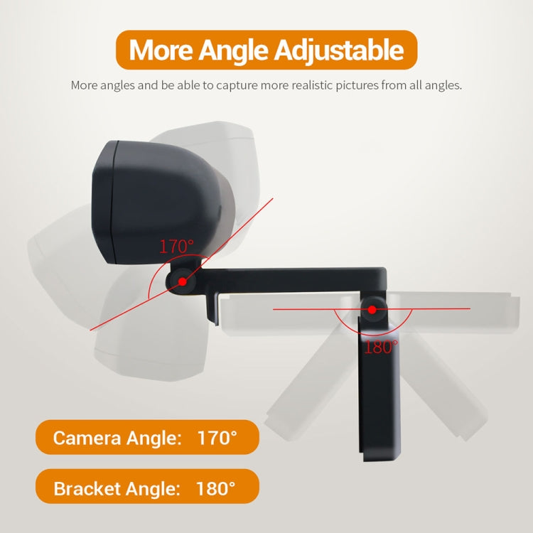 HD 1080P Webcam Built-in Microphone Smart Web Camera USB Streaming Beauty Live Camera for Computer Android TV by buy2fix