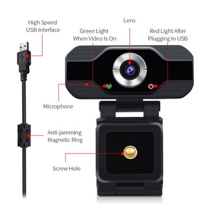 HD 1080P Webcam Built-in Microphone Smart Web Camera USB Streaming Beauty Live Camera for Computer Android TV by buy2fix