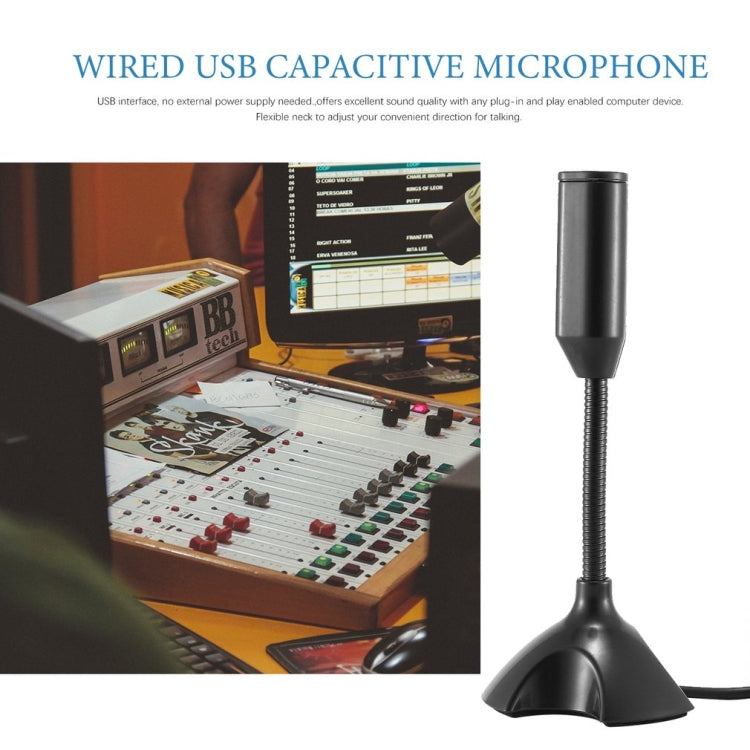 Dedicate USB Capacitive Mini Microphone Stand for PC Laptop Notebook Recording Wired Device by buy2fix