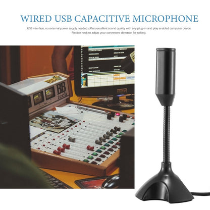 Dedicate USB Capacitive Mini Microphone Stand for PC Laptop Notebook Recording Wired Device by buy2fix
