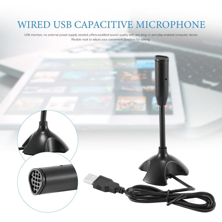 Dedicate USB Capacitive Mini Microphone Stand for PC Laptop Notebook Recording Wired Device by buy2fix