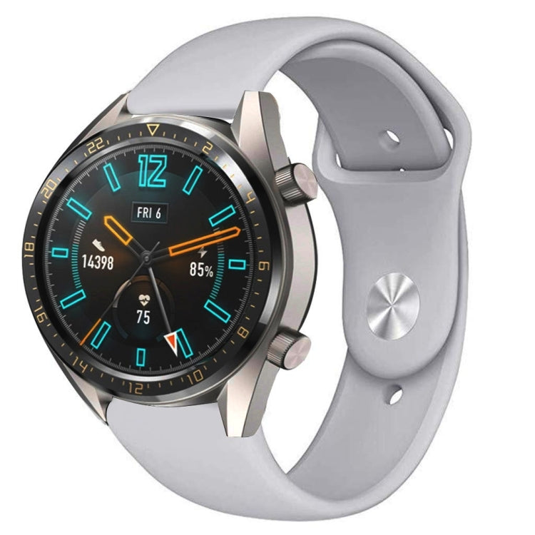 22mm For Huawei Watch GT2e GT2 46mm Monochrome Silicone Reverse Buckle Strap(Gray) by buy2fix
