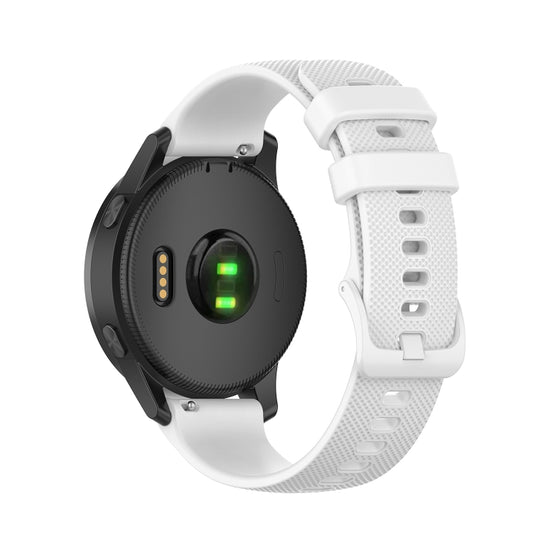 For Garmin Vivoactive 4 22mm Silicone Watch Band(White) - Watch Bands by buy2fix | Online Shopping UK | buy2fix