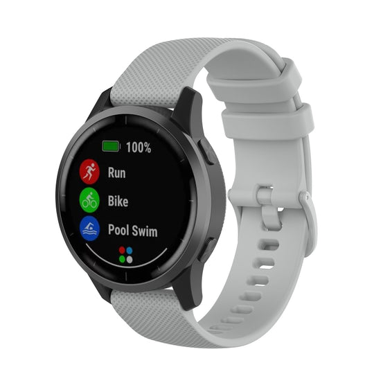 Pour bracelet de montre en silicone Garmin Vivoactive 4 22 mm (gris)
