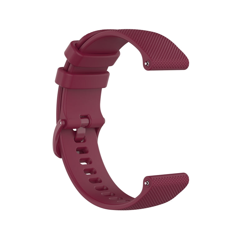 For Garmin Vivoactive 4 22mm Silicone Watch Band(Wine Red) - Watch Bands by buy2fix | Online Shopping UK | buy2fix