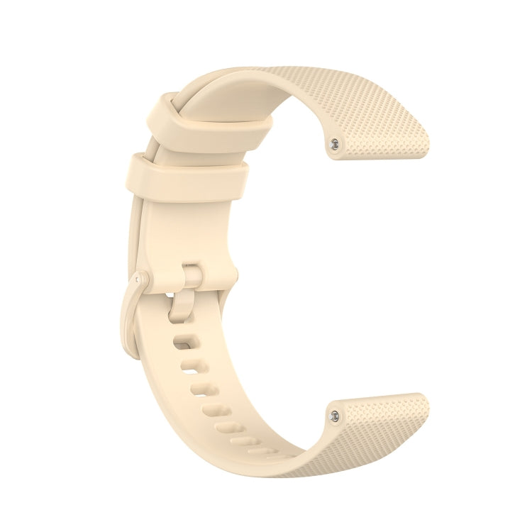 For Garmin Vivoactive 4 22mm Silicone Watch Band(Beige) - Watch Bands by buy2fix | Online Shopping UK | buy2fix
