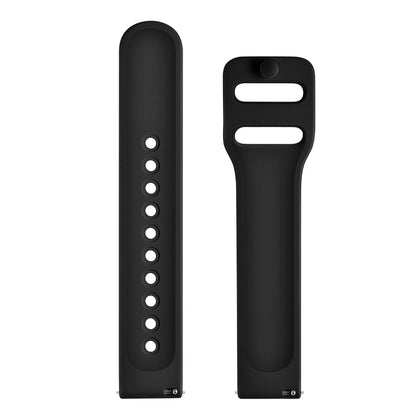 20mm For Huawei Watch GT2 42mm / Galaxy Watch Active 2 / Huami GTS/GTR 42MM Silicone Watch Band with Japanese Buckle(Black) by buy2fix