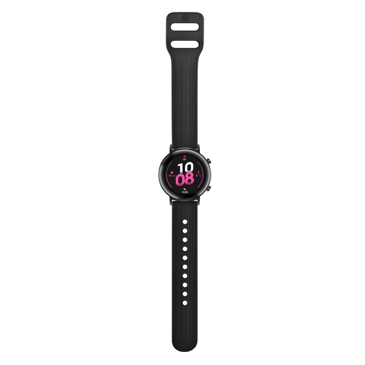 20mm For Huawei Watch GT2 42mm / Galaxy Watch Active 2 / Huami GTS/GTR 42MM Silicone Watch Band with Japanese Buckle(Black) by buy2fix