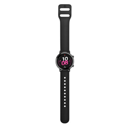 20mm For Huawei Watch GT2 42mm / Galaxy Watch Active 2 / Huami GTS/GTR 42MM Silicone Watch Band with Japanese Buckle(Black) by buy2fix