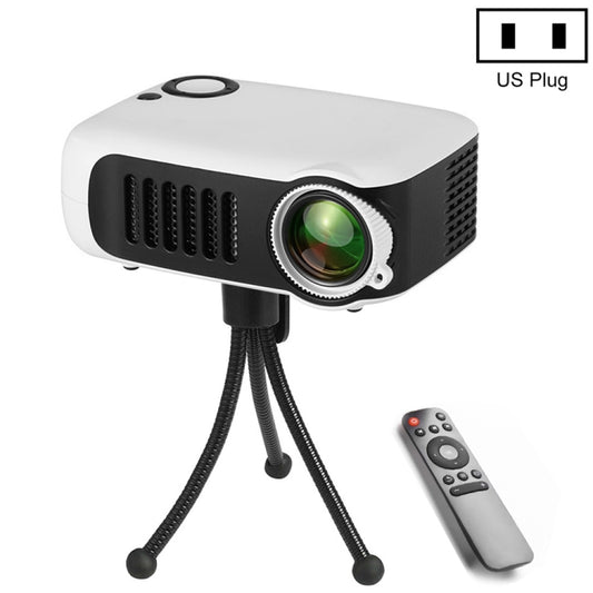A2000 Portable Projector 800 Lumen LCD Home Theater Video Projector, Support 1080P, US Plug (White) - LED Projector by buy2fix | Online Shopping UK | buy2fix