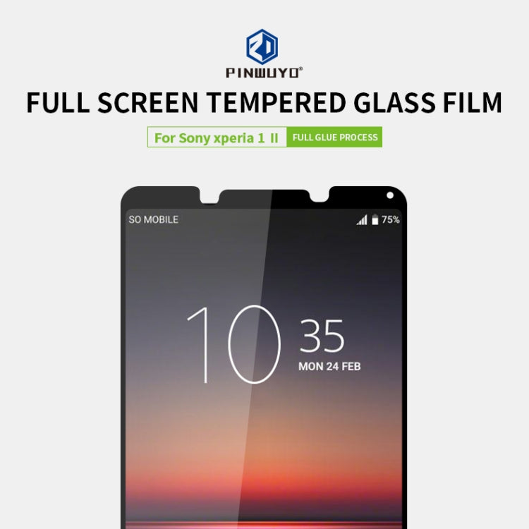 For Sony Xperia 1 II PINWUYO 9H 2.5D Full Screen Tempered Glass Film(Black) - Sony Tempered Glass by PINWUYO | Online Shopping UK | buy2fix