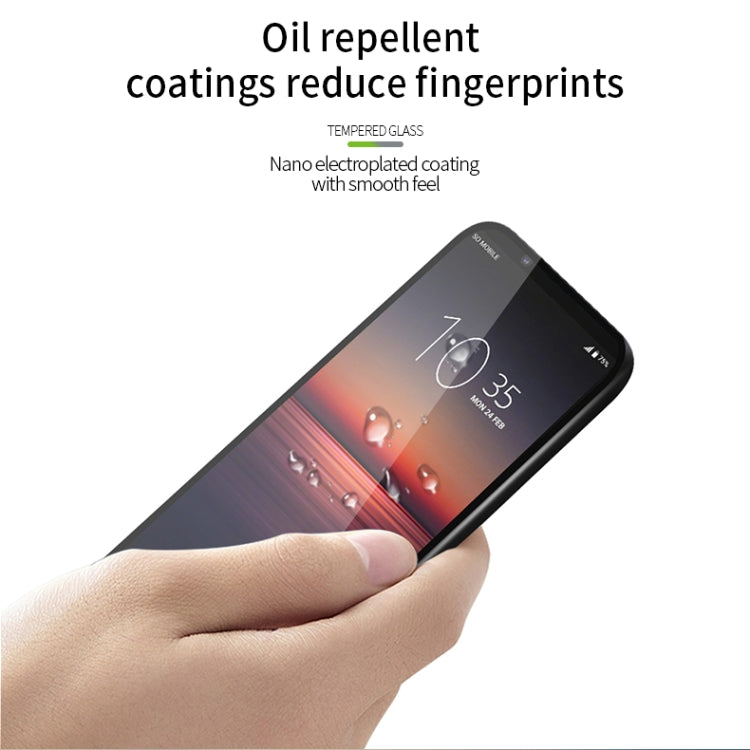 For Sony Xperia 1 II PINWUYO 9H 2.5D Full Screen Tempered Glass Film(Black) - Sony Tempered Glass by PINWUYO | Online Shopping UK | buy2fix