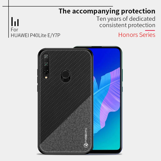 For Huawei Y7P/P40Lite E/Honor9C PINWUYO Rong Series  Shockproof PC + TPU+ Chemical Fiber Cloth Protective Cover(Blue) - Huawei Cases by PINWUYO | Online Shopping UK | buy2fix