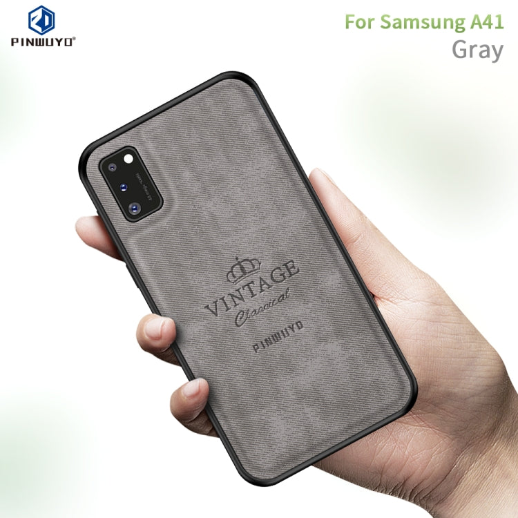 For Galaxy A41 PINWUYO Zun Series PC + TPU + Skin Waterproof And Anti-fall All-inclusive Protective Shell(Gray) - Galaxy Phone Cases by PINWUYO | Online Shopping UK | buy2fix