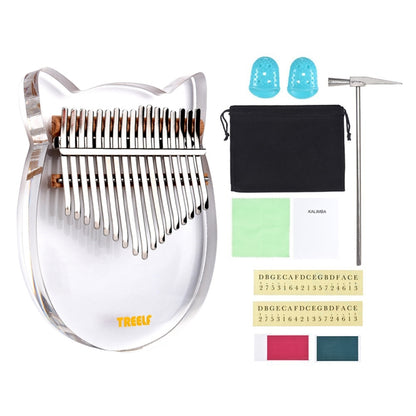 Crystal Thumb Piano 17 Tone Acrylic Glass Transparent Karinba by buy2fix