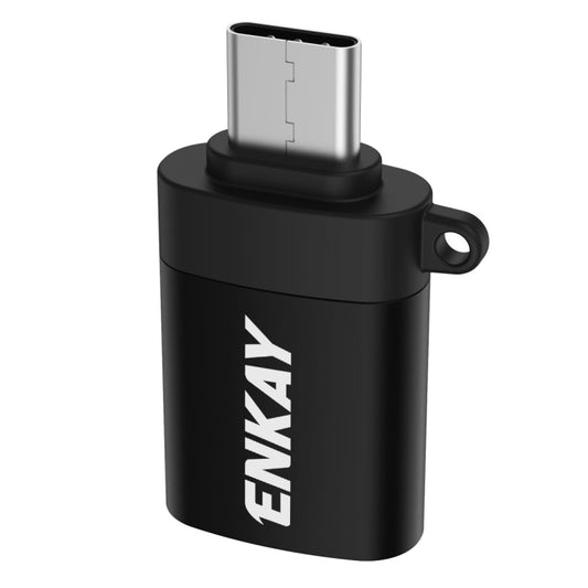 ENKAY ENK-AT101 Aluminium Alloy USB-C / Type-C to USB 3.0 OTG Data Adapter Converter(Black) - OTG Adapter by ENKAY | Online Shopping UK | buy2fix