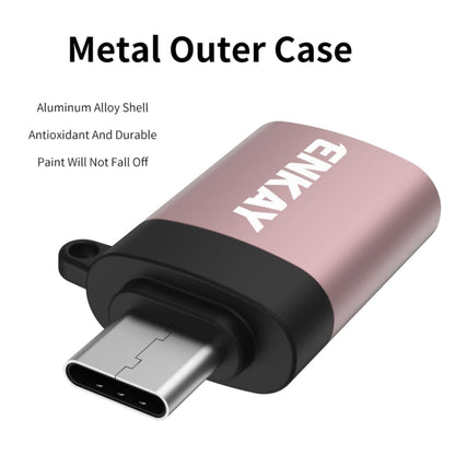ENKAY ENK-AT101 Aluminium Alloy USB-C / Type-C to USB 3.0 OTG Data Adapter Converter(Black) - OTG Adapter by ENKAY | Online Shopping UK | buy2fix