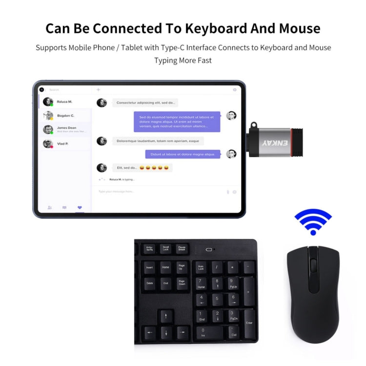 ENKAY ENK-AT101 Aluminium Alloy USB-C / Type-C to USB 3.0 OTG Data Adapter Converter(Black) - OTG Adapter by ENKAY | Online Shopping UK | buy2fix