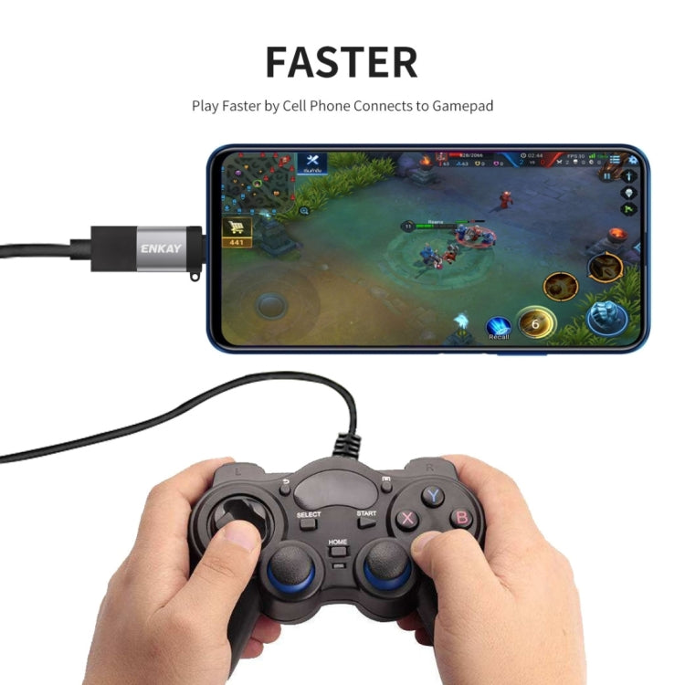 ENKAY ENK-AT101 Aluminium Alloy USB-C / Type-C to USB 3.0 OTG Data Adapter Converter(Black) - OTG Adapter by ENKAY | Online Shopping UK | buy2fix