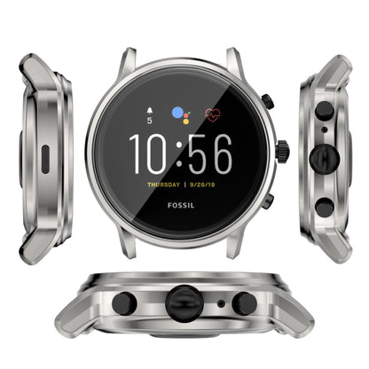 Suitable for FOSSIL Gen 5 Carlyle All-inclusive Electroplated TPU Protective Shell(Silver) - Watch Case by buy2fix | Online Shopping UK | buy2fix