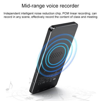 X2 16GB 1.8 inch Touch Screen Metal Bluetooth MP3 MP4 Hifi Sound Music Player (Blue) - MP4 Player by buy2fix | Online Shopping UK | buy2fix