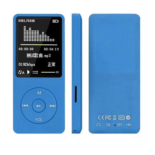 Fashion Portable LCD Screen FM Radio Video Games Movie MP3 MP4 Player Mini Walkman, Memory Capacity:4GB(Blue) - MP3 Player by buy2fix | Online Shopping UK | buy2fix