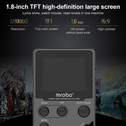 1.8 inch HIFI MP3 Player Metal High Sound Quality Entry-level Lossless Music Player, Support TF Card / FM  / E-book, Memory Size:8GB(Grey) - MP3 Player by buy2fix | Online Shopping UK | buy2fix