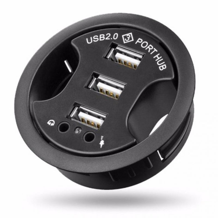 3 Ports USB 2.0 Hub with 3.5mm audio and microphone jack - USB 2.0 HUB by buy2fix | Online Shopping UK | buy2fix