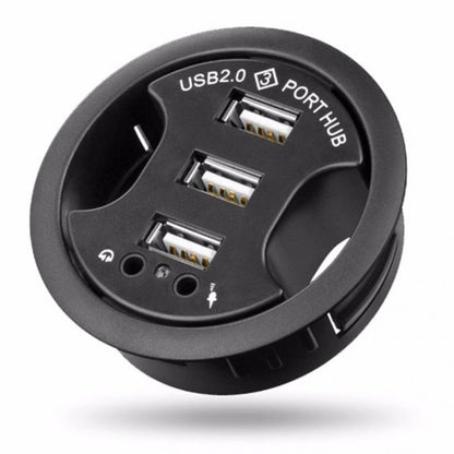 3 Ports USB 2.0 Hub with 3.5mm audio and microphone jack - USB 2.0 HUB by buy2fix | Online Shopping UK | buy2fix