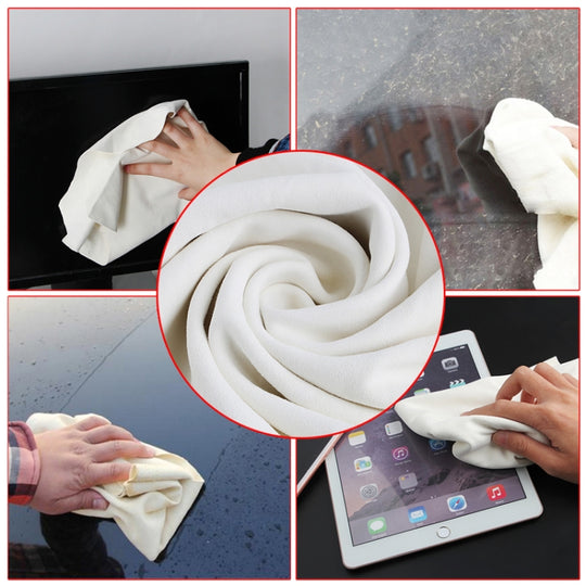 Serviettes de nettoyage de voiture en cuir de Chamois naturel, chiffon de lavage de séchage