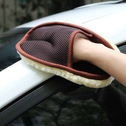 Car Styling Wool Soft Car Washing Gloves Cleaning Brush Motorcycle Washer Care Products(Brown) - Car washing supplies by buy2fix | Online Shopping UK | buy2fix
