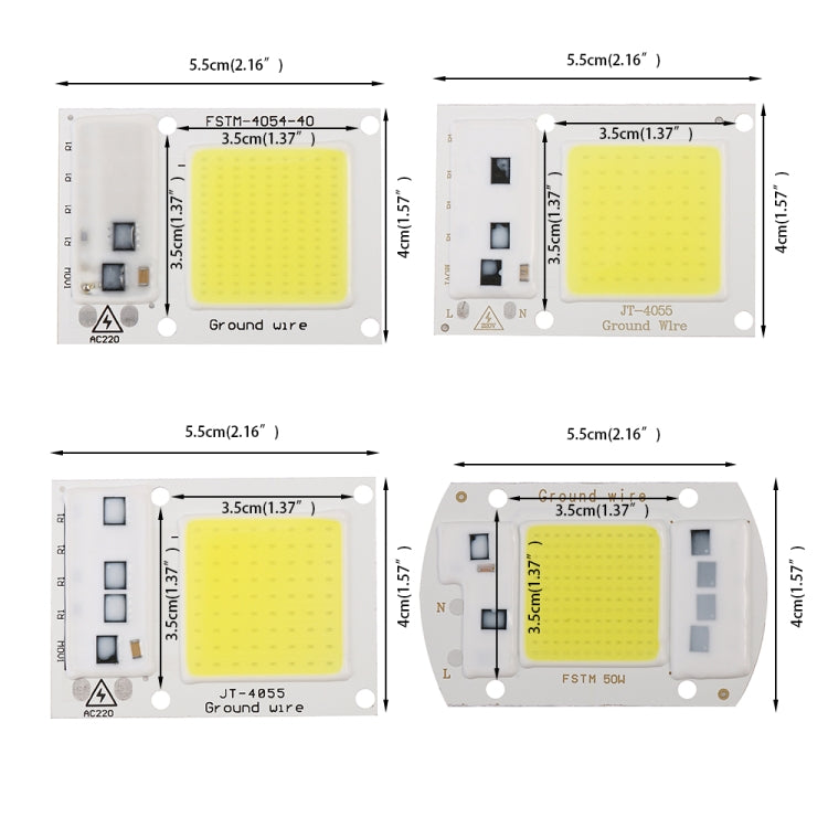 High Power 220V LED FloodlightCool/Warm White COB LED Chip IP65 Smart IC Driver Lamp(15W white) by buy2fix
