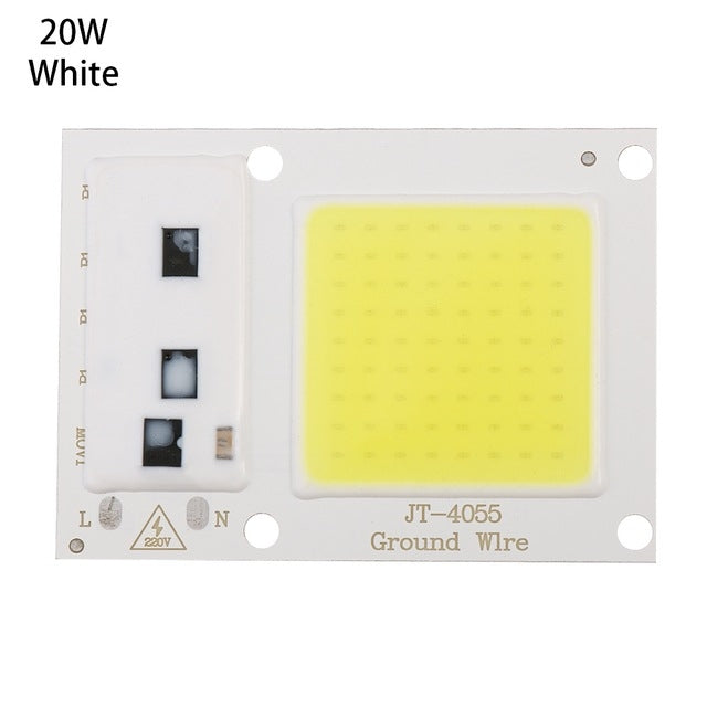 High Power 220V LED FloodlightCool/Warm White COB LED Chip IP65 Smart IC Driver Lamp(20W white) by buy2fix