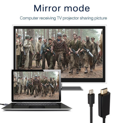 Mini DP to 1080P HD HDMI Converter Cable, Cable Length: 1.8m by buy2fix