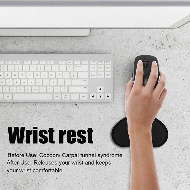 Comfort 3D Wrist Rest Silica Gel Hand Pillow Memory Cotton Mouse Pad by buy2fix
