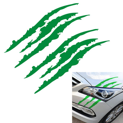 2 PCS Reflective Car Sticker Monster Scratch Stripe Claw Marks Car Auto Headlight Decoration Vinyl Decal Car Stickers, Size:40X12cm (Green) by buy2fix