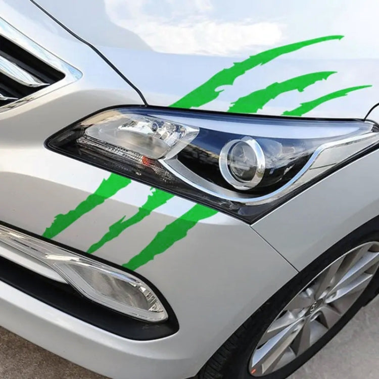 2 PCS Reflective Car Sticker Monster Scratch Stripe Claw Marks Car Auto Headlight Decoration Vinyl Decal Car Stickers, Size:40X12cm (Green) by buy2fix