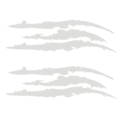 2 PCS Reflective Car Sticker Monster Scratch Stripe Claw Marks Car Auto Headlight Decoration Vinyl Decal Car Stickers, Size:40X12cm (White) by buy2fix