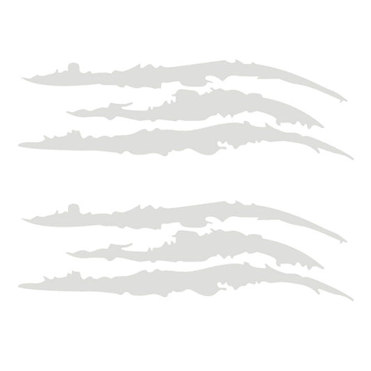 2 PCS Reflective Car Sticker Monster Scratch Stripe Claw Marks Car Auto Headlight Decoration Vinyl Decal Car Stickers, Size:40X12cm (White) by buy2fix
