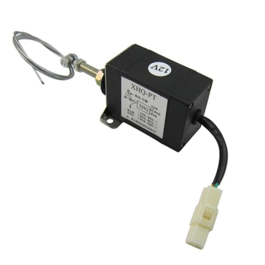 Normally Close DC 12V/24V Diesel Engine Flame Out Device Engine Stop Solenoid Valve XHQ-PT Power Off Pull Type Flameout Magnetic 12V - Gasoline Generators by buy2fix | Online Shopping UK | buy2fix